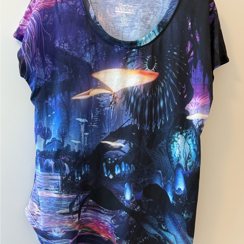 Disney’s Pandora Blue and Purple Graphic Short Sleeve Tee